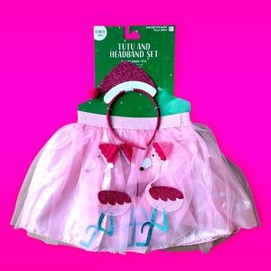Tutu and Headband Set | Santa Headband & Flamingo Tutu | One Size Fits Most
